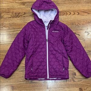 Columbia Purple Quilted Jacket girls size large 14/16